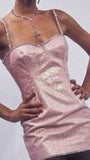 Pretty A Line Spaghetti Straps Pink Sequin Sleeveless Short Formal 8th Grade Homecoming Dresses Summer Middle School Hoco Dress Homecoming Outfits HZ1121