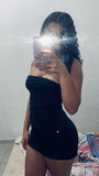 Pretty Sheath Strapless Little Black Dress Short Formal 8th Grade Homecoming Dresses Summer Middle School Hoco Dress 6th Grade Graduation Outfits 21st Birthday Dress HZ1121