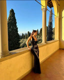 Elegant Mermaid V Neck Black Sequin Long Prom Dresses Party Dress Summer 20th Birthday Outfits 18th Birthday Dresses HZ1121
