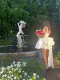 Pretty Ball Gown Spaghetti Straps White Sleeveless Short Formal 8th Grade Homecoming Dresses Summer Middle School Hoco Dress Homecoming Outfits HZ1121