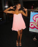 Pretty A Line Sweetheart Pink Chiffon Sleeveless Short Formal 8th Grade Homecoming Dresses Summer Middle School Hoco Dress Homecoming Outfits HZ1121