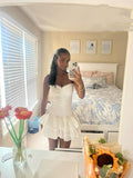 Cute Sheath Sweetheart White Lace Short Mini Formal 8th Grade Homecoming Dresses Summer Middle School Hoco Dress Homecoming Outfits HZ1121