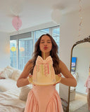 Cute A line Square Neck Sleeveless Blush Pink Short Formal 8th Grade Homecoming Dresses Summer Middle School Hoco Dress Homecoming Outfits HZ1121