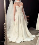 Classy Elegant Wedding Dress Ball Gown Sweetheart Satin White Wedding Dresses Bridal Gowns HZ1121