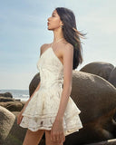 Sexy Ball Gown Halter Lace Short Summer Birthday Dress Hoco Dress Birthday Outfit 18th Birthday Mini Party Dresses HZ1121