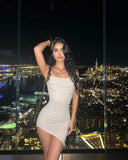 Sexy Sheath Spaghetti Straps Sequin Short Summer Birthday Dress Hoco Dress Birthday Outfit 18th Birthday Mini Party Dresses HZ1121