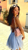 Sexy A line Spaghetti Straps Blue Short Summer Birthday Dress Hoco Dress Birthday Outfit 18th Birthday Mini Party Dresses HZ1121