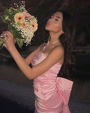 Cute Sheath Strapless Pink Short Summer Birthday Dress Hoco Dress Birthday Outfit 18th Birthday Mini Cocktail Dresses HZ1121