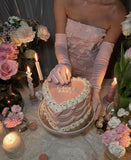 Cute Sheath Strapless Pink Satin Short Summer Birthday Dress Hoco Dress Birthday Outfit 19th Birthday Mini Dinner Dresses HZ1121