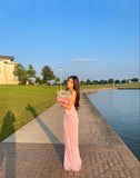 Sexy Mermaid Satin Pink Backless Long Birthday Dress Prom Dress Baddie Summer Birthday Outfit HZ1121