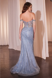 Sexy Mermaid Off The Shoulder Champagne Long Birthday Dress Prom Dress Baddie Summer Birthday Outfit HZ1121