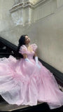 Stunning Ball Gown Sweetheart Pink Long 21st Birthday Dress Party Dress Birthday Outfit HZ1121