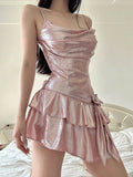 Simple Sheath Spaghetti Straps Pink Short Summer 18th Birthday Dress Hoco Dress Birthday Outfit 15th Birthday Mini Party Dresses HZ1121