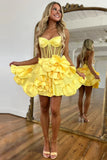 Sexy Ball Gown Spaghetti Straps Satin Pink Short Summer 20th Birthday Dress Hoco Dress Birthday Outfit 18th Birthday Mini Party Dresses HZ1121