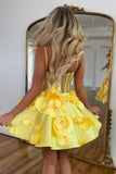 Sexy Ball Gown Spaghetti Straps Satin Pink Short Summer 20th Birthday Dress Hoco Dress Birthday Outfit 18th Birthday Mini Party Dresses HZ1121