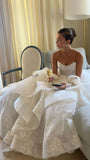 Romantic Bridal Gown Ball Gown Sweetheart Satin White Wedding Dresses Minimalist Bridal Gowns HZ1121