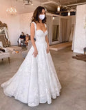 Romantic Bridal Gown Ball Gown Sweetheart White Lace Wedding Dresses Minimalist Bridal Gowns HZ1121