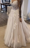 Classic Bridal Gown A Line Spaghetti Straps Lace White Wedding Dresses Minimalist Bridal Gowns HZ1121