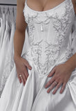 Romantic Bridal Gown A line Sweetheart Satin White Slit Wedding Dresses Minimalist Bridal Gowns HZ1121