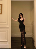 Elegant Mermaid Spaghetti Straps Black 21st Birthday Dress Party Gown Birthday Outfits Birthday Dress Ideas For Women HZ1121