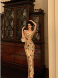 Classy Mermaid Pink Floral Long 18th Birthday Dress Party Gown 21st Birthday Outfits Birthday Dress Ideas For Women HZ1121