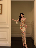 Classy Mermaid Pink Floral Long 18th Birthday Dress Party Gown 21st Birthday Outfits Birthday Dress Ideas For Women HZ1121