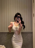 Elegant Mermaid White Sleeveless 21st Birthday Dress Party Gown Birthday Outfits Birthday Dress Ideas For Women HZ1121