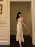 Elegant Mermaid Satin Ivory Sleeveless 21st Birthday Dress Party Gown Birthday Outfits Birthday Dress Ideas For Women HZ1121