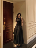 Elegant A line Black Sleeveless 21st Birthday Dress Party Gown Birthday Outfits Birthday Dress Ideas For Women HZ1121
