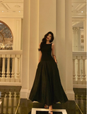 Elegant A line Black Sleeveless 21st Birthday Dress Party Gown Birthday Outfits Birthday Dress Ideas For Women HZ1121