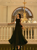 Elegant A line Black Sleeveless 21st Birthday Dress Party Gown Birthday Outfits Birthday Dress Ideas For Women HZ1121