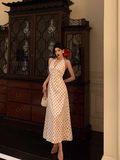 Elegant A line White Polka Dots Sleeveless 21st Birthday Dress Party Gown Birthday Outfits Birthday Dress Ideas For Women HZ1121