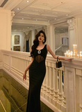 Classy Mermaid Black Long 18th Birthday Dress Party Gown 21st Birthday Outfits Birthday Dress Ideas For Women HZ1121