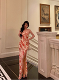 Elegant Mermaid Strapless Pink Floral Sleeveless 21st Birthday Dress Party Gown Birthday Outfits Birthday Dress Ideas For Women HZ1121