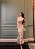 Classy Mermaid Square Floral Chiffon Long 18th Birthday Dress Party Gown 21st Birthday Outfits Birthday Dress Ideas For Women HZ1121