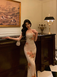 Classy Mermaid Spaghetti Straps Floral Chiffon Long 18th Birthday Dress Party Gown 21st Birthday Outfits Birthday Dress Ideas For Women HZ1121