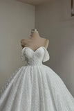 Glitter Sequined Designer Wedding Dresses Ball Gown Off The Shoulder Sequin Wedding Dress Bridal Gowns HZ1121