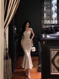 Classy Mermaid Spaghetti Straps Satin Long 18th Birthday Dress Party Gown 21st Birthday Outfits Birthday Dress Ideas For Women HZ1121