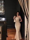 Classy Mermaid Spaghetti Straps Satin Long 18th Birthday Dress Party Gown 21st Birthday Outfits Birthday Dress Ideas For Women HZ1121