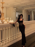 Classy Mermaid Straps Black Long 18th Birthday Dress Party Gown 21st Birthday Outfits Birthday Dress Ideas For Women HZ1121