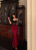 Classy Mermaid Spaghetti Straps Red Long 18th Birthday Dress Party Gown 21st Birthday Outfits Birthday Dress Ideas For Women HZ1121