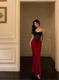 Classy Mermaid Spaghetti Straps Red Long 18th Birthday Dress Party Gown 21st Birthday Outfits Birthday Dress Ideas For Women HZ1121