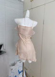 Sweet A Line Spaghetti Straps Pink Sequin Casual Dress Summer Short Holiday Dresses HZ1121