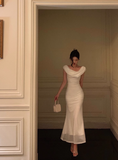 Elegant Sheath Spaghetti Straps White Sleeveless 23rd Birthday Dress Party Gown Birthday Outfits Birthday Dress Ideas For Women HZ1121