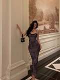Elegant Sheath Spaghetti Straps Grape Sleeveless 23rd Birthday Dress Party Gown Birthday Outfits Birthday Dress Ideas For Women HZ1121