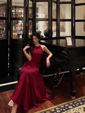 Elegant A Line Red Sleeveless 23rd Birthday Dress Party Gown Birthday Outfits Birthday Dress Ideas For Women HZ1121