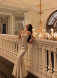 Elegant Mermaid Sweetheart White Sleeveless 23rd Birthday Dress Party Gown Birthday Outfits Birthday Dress Ideas For Women HZ1121