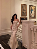 Elegant Mermaid Sweetheart White Sleeveless 23rd Birthday Dress Party Gown Birthday Outfits Birthday Dress Ideas For Women HZ1121