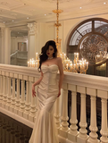 Elegant Mermaid Sweetheart White Sleeveless 23rd Birthday Dress Party Gown Birthday Outfits Birthday Dress Ideas For Women HZ1121