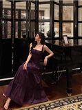 Elegant A Line Square Grape Sleeveless 23rd Birthday Dress Party Gown Birthday Outfits Birthday Dress Ideas For Women HZ1121